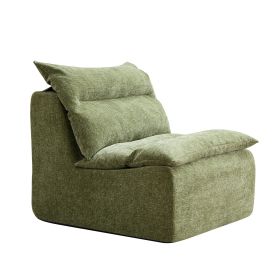 Accent Armless Chair Lazy Floor Seating, Fireside Chair Sofa Lounger Leisure Accent Single Couch with Backrest for Living Room, Bedroom, Office (Color: as Pic)