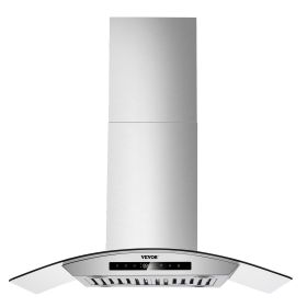 VEVOR 30" Wall Mount Range Hood Ceiling Mount Vent 800CFM Gesture & Touch Control (Type: Top-mounted, size: 30 inch)