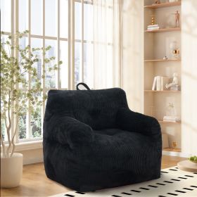 Bean Bag Chairs for Adults Oversize Bean Bag Sofa Chair with High Density Memory Foam Bean Bag Chair Lazy Chair with Armrest (Color: as Pic)