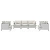 [New+Video] 3 Piece Living Room Sofa Set,Modular Chenille Sectional Couch,Upholstered 3 Seater Sofa & 2 Armchairs