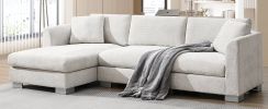 [VIDEO provided][New] 96*56" Modern Cloud Sectional Sofa,L-shaped Luxury Couch Set with 2 Free pillows