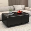 Modern Smart mini Coffee Table with Built in Fridge;  Outlet protection; Wireless charging module; Mechanical temperature control; Power socket; USB i