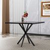 Square Dining Table, Mid Century Modern Square Dining Table for 4-6 Person, Coffee Table for Kitchen Dining Room, Office, Save Space