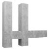 6 Piece TV Cabinet Set Concrete Gray Engineered Wood