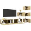 6 Piece TV Cabinet Set Sonoma Oak Engineered Wood