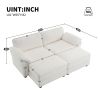 [VIDEO provided] [New] Free Combination Modular Convertible Sectional Sofa Bed Set, 4 Seat Upholstered Sleeper Corner Couch