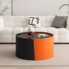 Nesting Coffee Table, Round Nesting Tables and End Tables for Small Space, Modern Side Tables with Extendable Sliding Tabletop for Living Room, Office