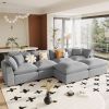 U_STYLE Modern Large U-Shape Sectional Sofa, 2 Large Chaise with Removable Ottomans for Living Room