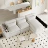 U_Style [ Video Provided] L-shaped Modular Sectional Sofa with Removable Back Cushions,3 Pillows and 2 Storage Spaces,Suitable for Living rooms