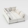 [Video]86*60'' Modular Sectional Sofa Bed,Chenille Couch Set with Pillows,Free Combination,Minimalist Style Indoor Furniture