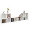 5 Piece TV Cabinet Set High Gloss White Engineered Wood