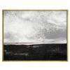 Hand Painted Abstract Oil Painting Black White Textured Abstract Wall Art Picture Living Room Bedroom Wall Decor Frameless
