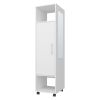 Summit Wardrobe in melamine with mirror,door and open storage