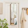 Wall and Door Mounted Mirrored Jewelry Cabinet with Lights