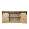 Farmhouse Sliding Barn Door TV Stand for TV up to 65 Inch Flat Screen Media Console Table Storage Cabinet Wood Entertainment Center Sturdy Ranch Rusti