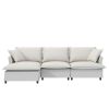 [New+Video] Chenille Sectional Sofa with Ottoman,L Shaped Cloud Couch Set with Throw Pillows,Free Combination