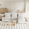 U_Style [ Video Provided] L-shaped Modular Sectional Sofa with Removable Back Cushions,3 Pillows and 2 Storage Spaces,Suitable for Living rooms