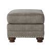 Leinster Faux Leather Upholstered Nailhead Ottoman
