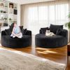 55''L Chenille Sponge single sofa,No Assembly Required,Fluffy Modern Sleeper Chair for Living room, Bedroom