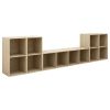 5 Piece TV Cabinet Set Sonoma Oak Engineered Wood