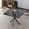 Square Dining Table, Mid Century Modern Square Dining Table for 4-6 Person, Coffee Table for Kitchen Dining Room, Office, Save Space