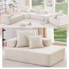 [VIDEO provided] Lounge Frame for Oversized Modular U Shaped Sectional Sofa,Luxury Boucle Floor Couch,Convertible Compressed Couch