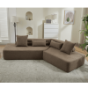 [NEW ARRIVED] [VIDEO PROVIDED] 128"Minimalist Cloud Sectional Couch ,Modern Couches ,4-Seater ,No Assembly,Two modular sofa,Boucle Teddy Fabric