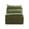 Accent Armless Chair Lazy Floor Seating, Fireside Chair Sofa Lounger Leisure Accent Single Couch with Backrest for Living Room, Bedroom, Office