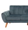 SECTIONAL - 2PC in Black Faux Leather