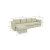 Modular 6-Piece Sectional Sofa – 109''L x 54.5''W x 34''H, Available in Beige, Black, and Gray