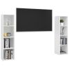 TV Cabinets 2 pcs High Gloss White 56.1"x13.8"x14.4" Engineered Wood