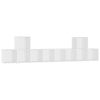 5 Piece TV Cabinet Set White Engineered Wood