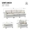 [New+Video] 3 Piece Living Room Sofa Set,Modular L Shaped Chenille Sectional Couch,Upholstered 3 Seater Sofa & Armchair & Movable Ottoman