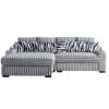 108Inch Modern Sectional Sofa L shape sofa with 4PCS Back Cushions and 8PCS Toss Pillows, Cup Holder,Bluetooth Speaker,Wireless Charger