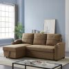 Leisure Pull-out Storage Sofa Chaise Longue Corner Broaching Bed for Living Room