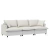 [New+Video] 3 Piece Living Room Sofa Set,Modular Chenille Sectional Couch,Upholstered 3 Seater Sofa & 2 Armchairs