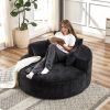 55''L Chenille Sponge single sofa,No Assembly Required,Fluffy Modern Sleeper Chair for Living room, Bedroom