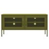 TV Stand Olive Green 41.3"x13.8"x19.7" Steel