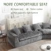 COOLMORE Boucle Sofa 3 Seater for Living Room Oversized Comfy Sofa unique double seat and corner construction for Apartment
