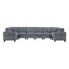 8-Piece Modular Sectional with Storage Seats, Side Pockets