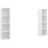TV Cabinets 2 pcs High Gloss White 56.1"x13.8"x14.4" Engineered Wood